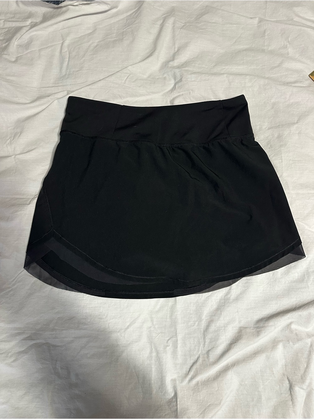 CALIA by Carrie Underwood Black Performance Mini Skirt with Curved Hem Medium